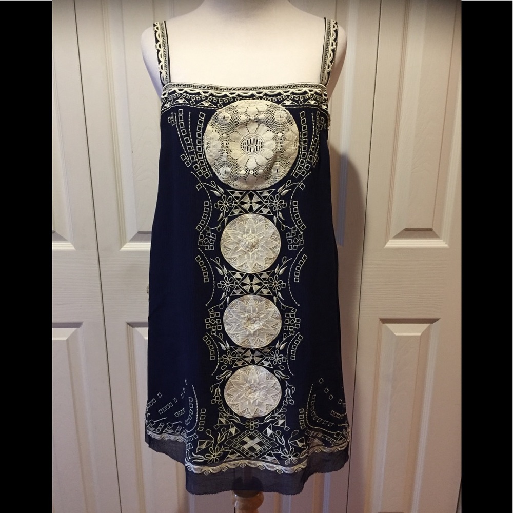 Calypso St Barth Stunning Silk Embroidered Dress